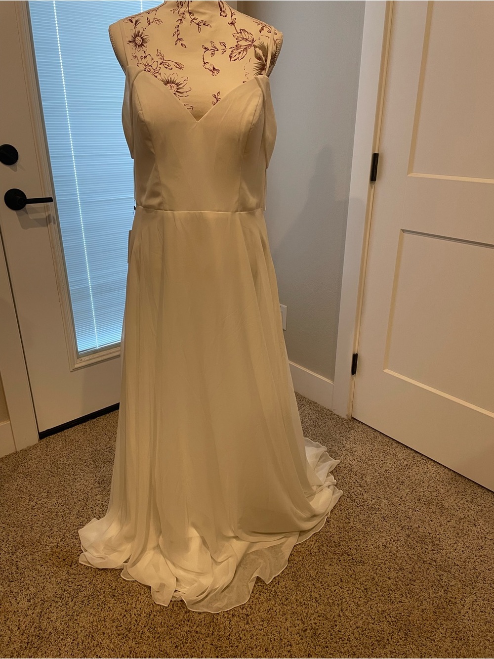 Allure Bridals Ivory Chiffon Sweetheart A-Line Gown